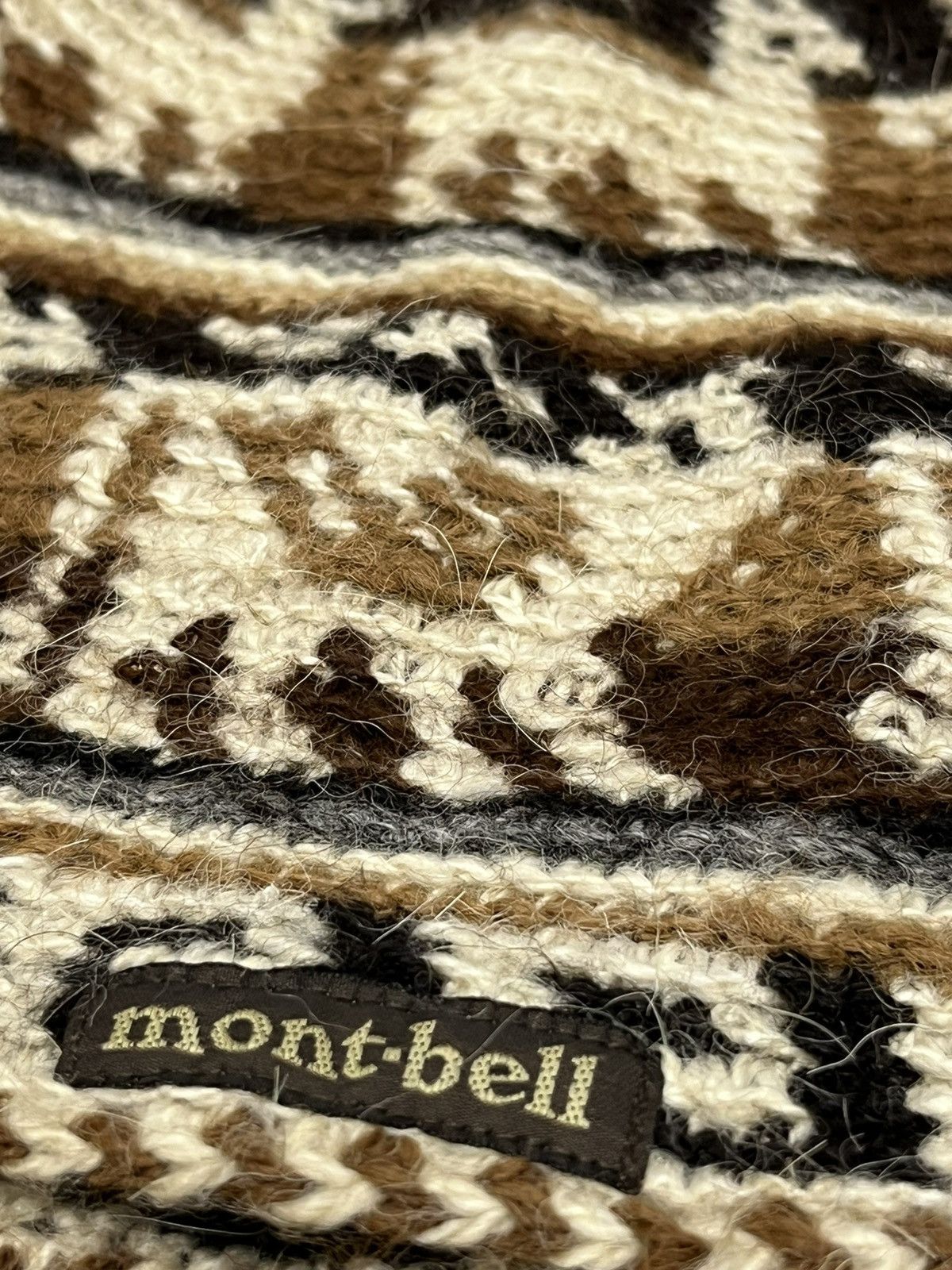 Montbell 🔥FYE🔥90’s MONTBELL Knitted Wool Animal Art Ear Flap Beanie Size ONE SIZE - 5 Thumbnail