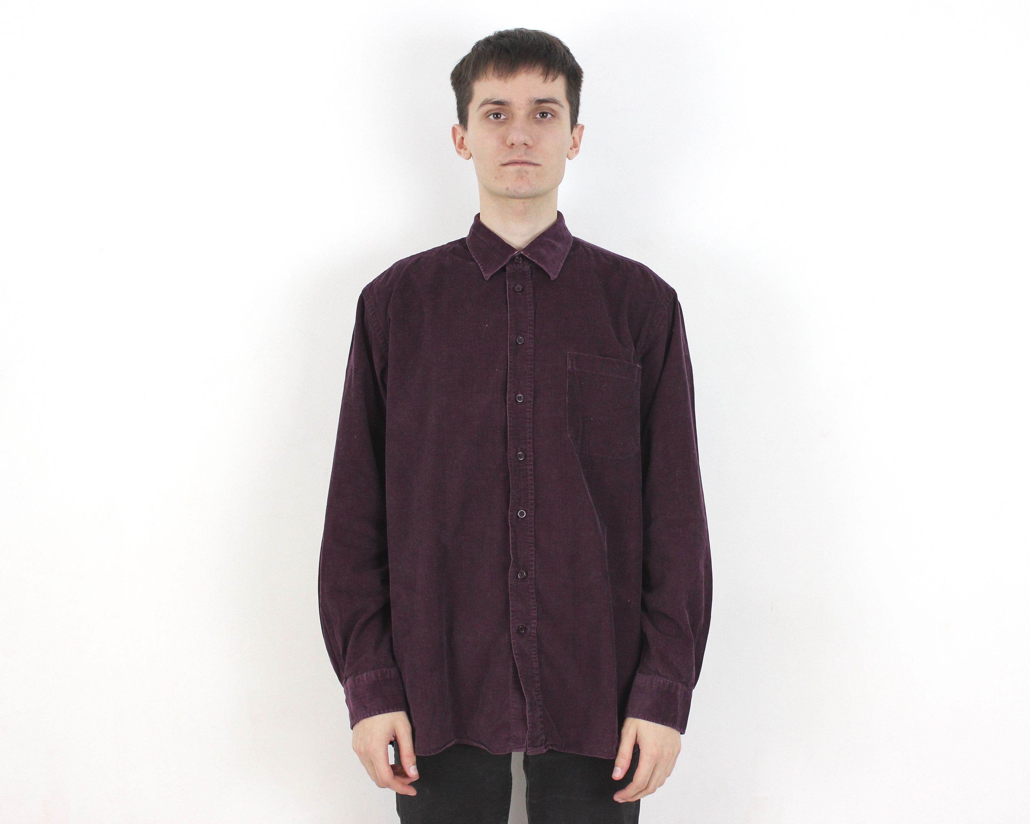 Other × Vintage Kingfield L Shirt Corduroy Soft Cotton Cords Long Sleeve Top Size US L / EU 52-54 / 3 - 1 Thumbnail