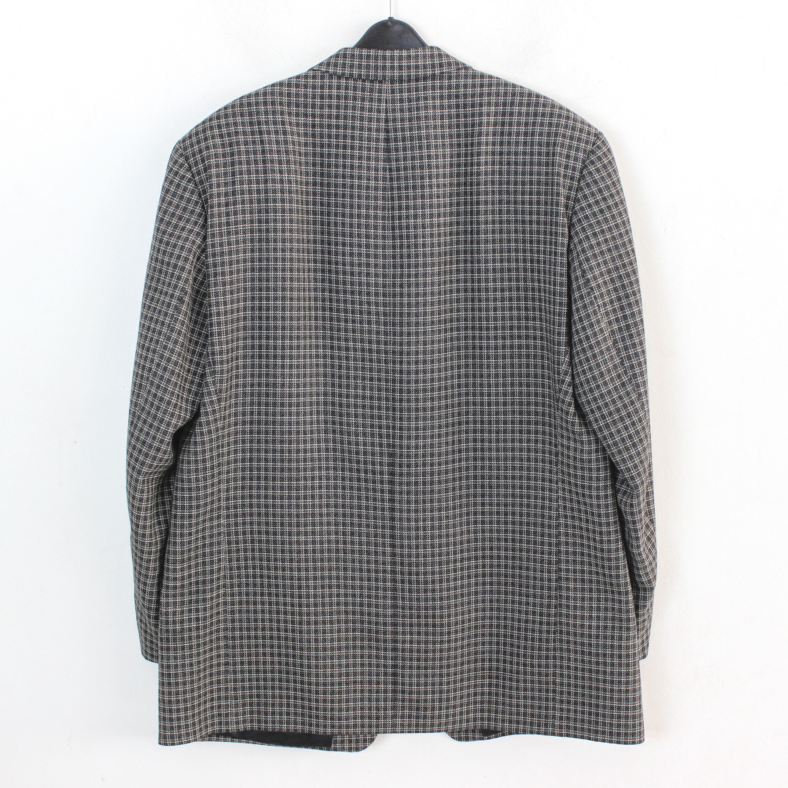 Designer Mens Blazer Checked Wool Jacket EU 54 Suit Sport Coat XL Size 44R - 8 Thumbnail