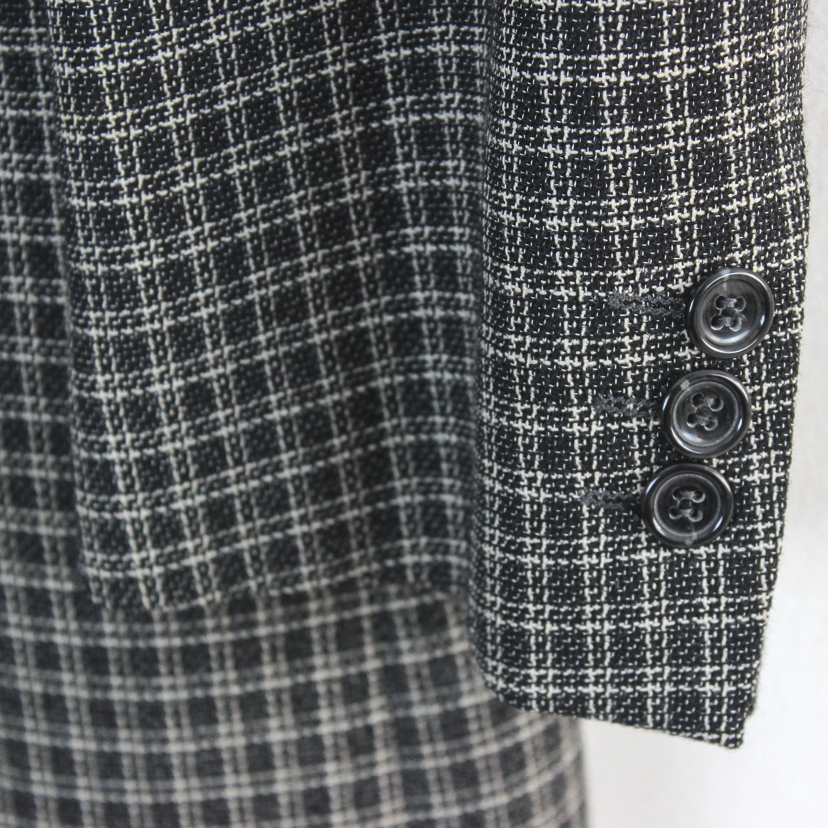 Designer Mens Blazer Checked Wool Jacket EU 54 Suit Sport Coat XL Size 44R - 7 Thumbnail