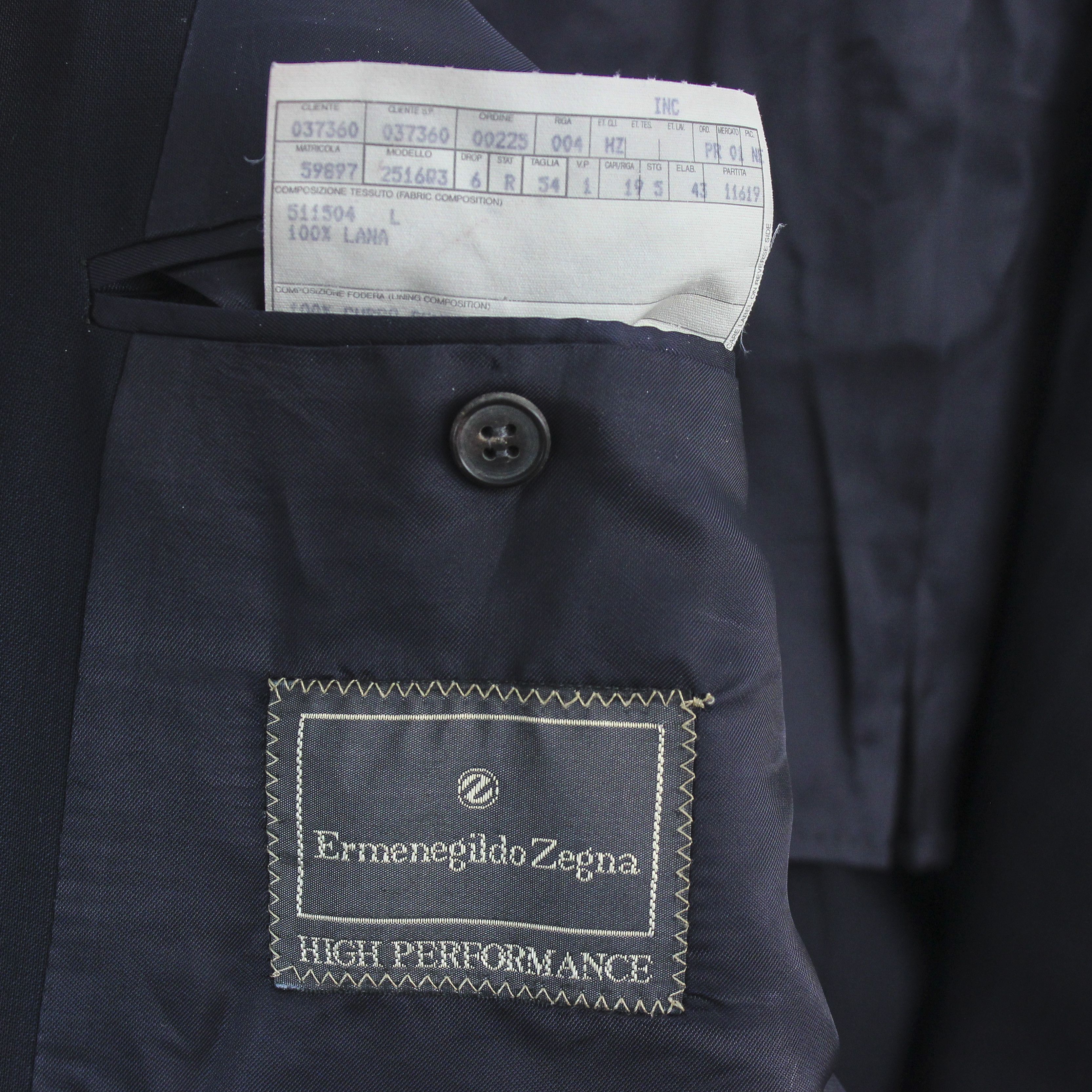 Ermenegildo Zegna Mens Blazer UK 44 US Suit Jacket Wool EU 54 Sports Coat XL Size 44R - 6 Thumbnail