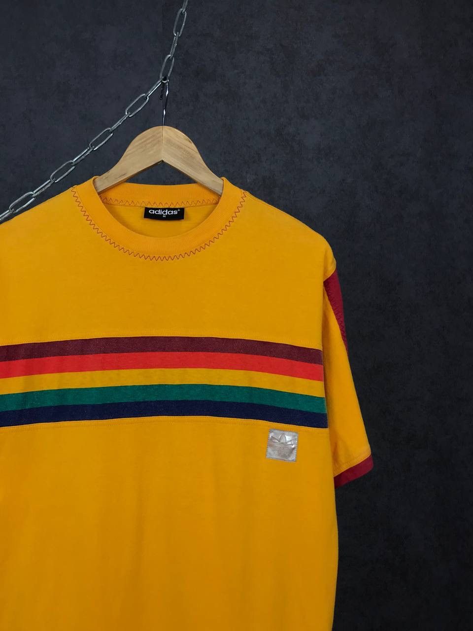 Adidas × Vintage Adidas vintage streetwear orange overprinted tee Size US M / EU 48-50 / 2 - 2 Thumbnail