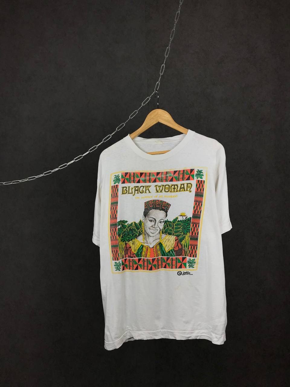Vintage 1992 Black Woman the mother of all mankind art vintage tee Size US L / EU 52-54 / 3 - 1 Thumbnail