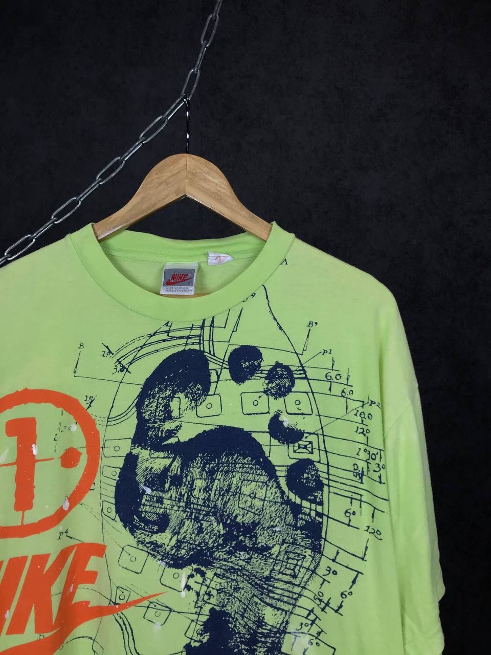 Nike × Vintage Nike swoosh streetwear vintage rare overprinted tee Size US L / EU 52-54 / 3 - 3 Thumbnail