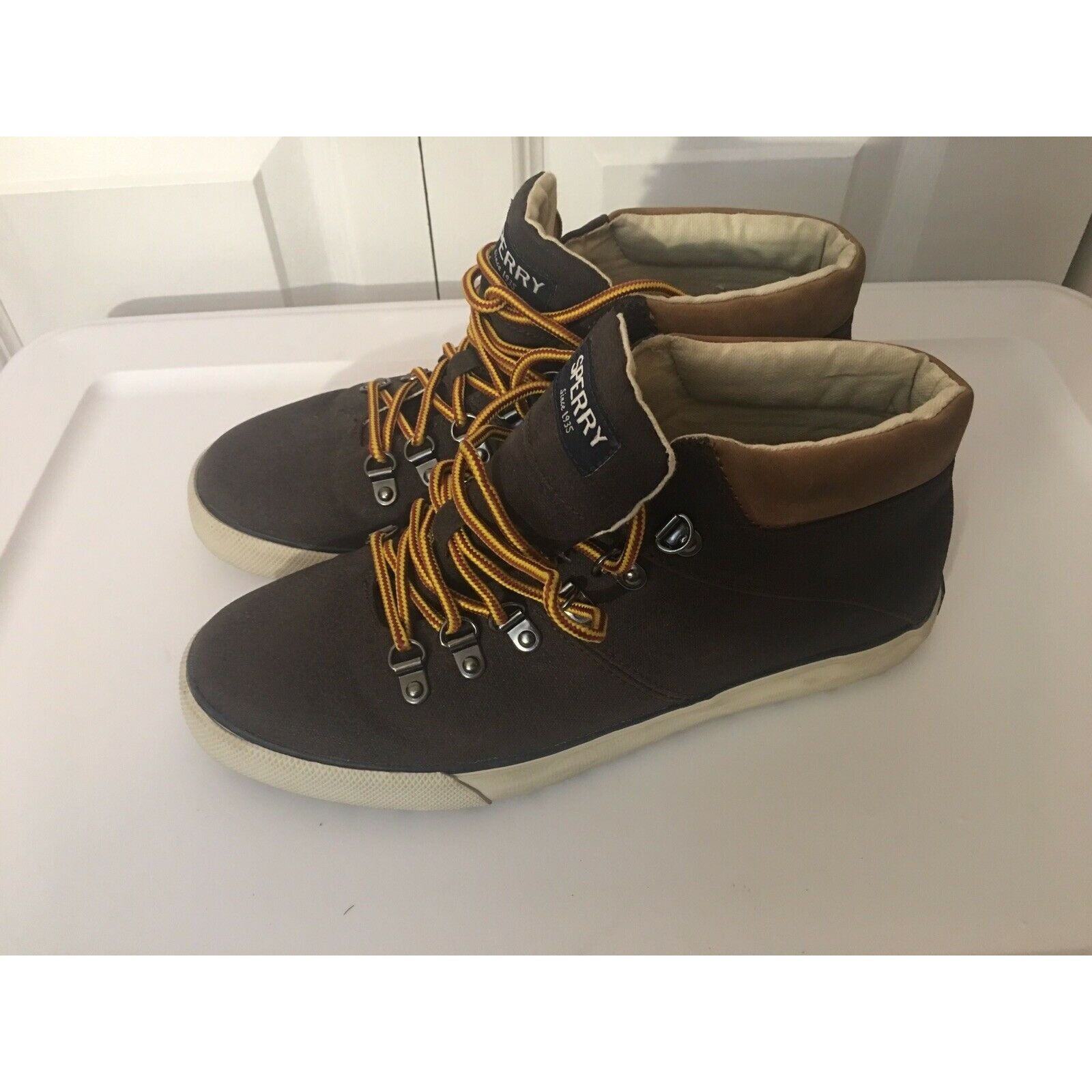 Sperry Sperry Top-Sider Brown Canvas Lace Up Size 8 1/2 M Size US 8.5 / EU 41-42 - 3 Thumbnail