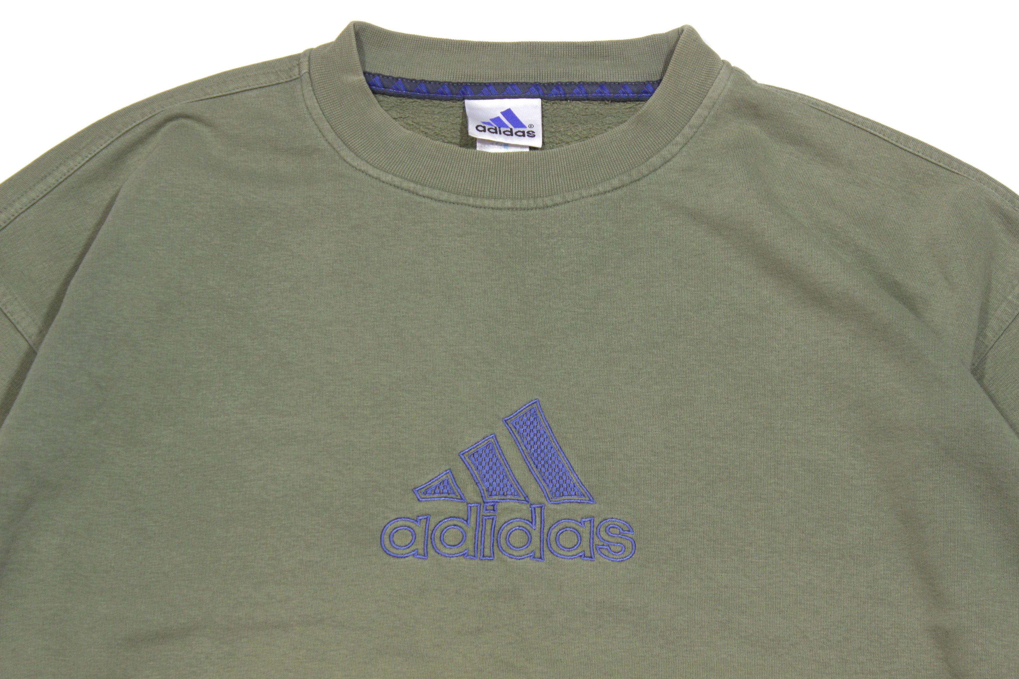 Adidas 90S Big Logo Distressed Bggy Sweatshirt Size US XL / EU 56 / 4 - 3 Thumbnail
