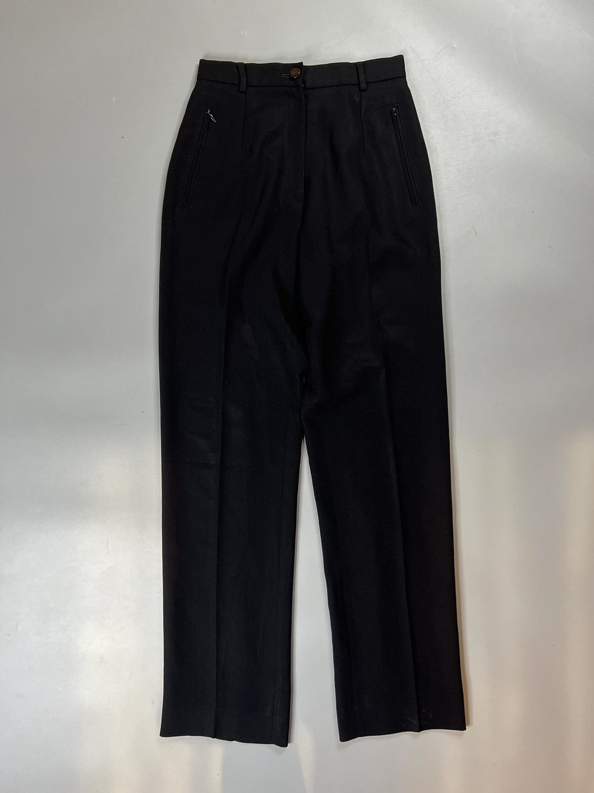 image of Gucci X Tomford 1996 1 Pleat High Waist Wide Trouser in Black, Women's (Size 26)