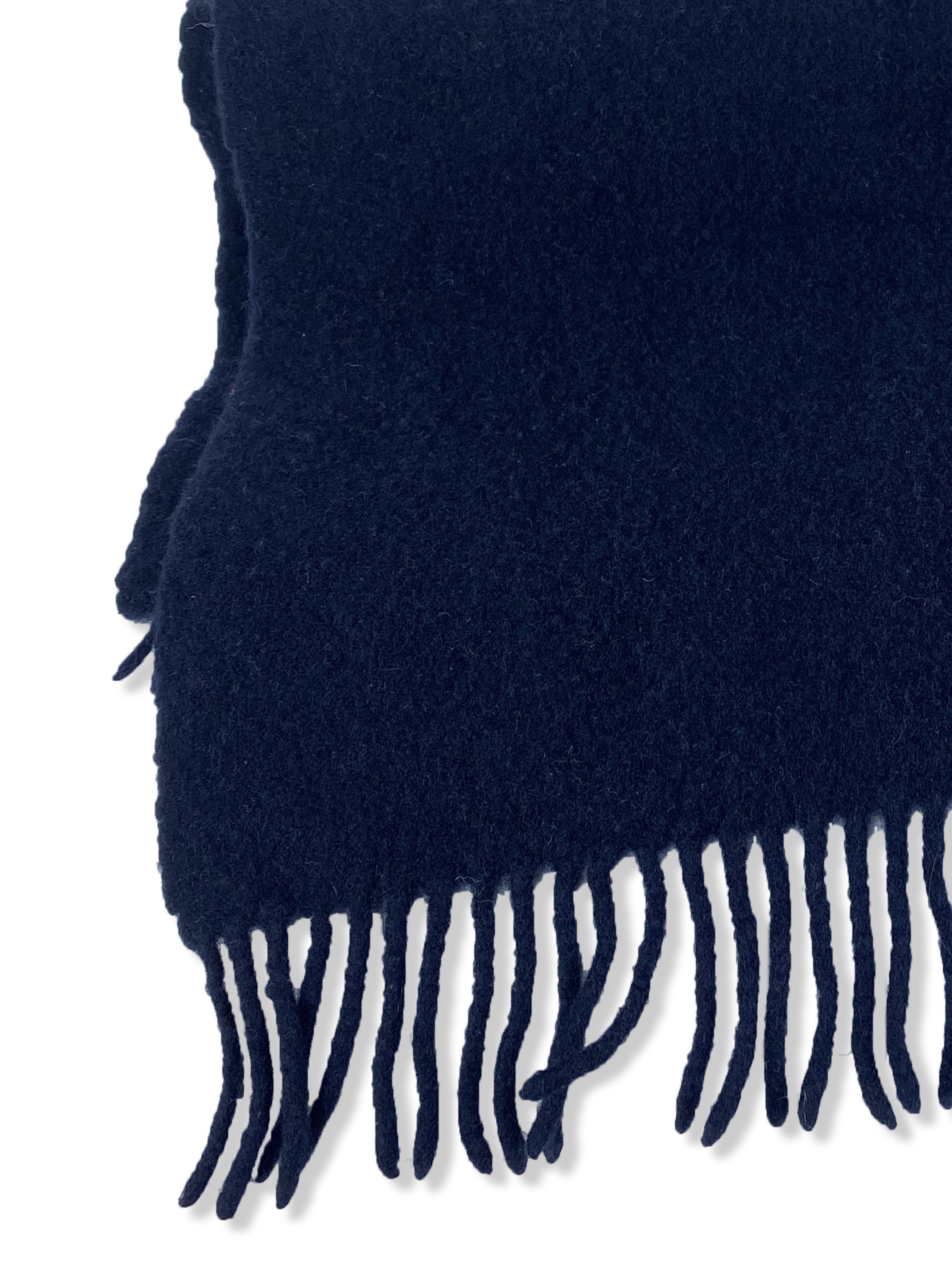Moschino Vintage MOSCHINO CHEAPANDCHIC Navy Wool Scarf M383 Size ONE SIZE - 4 Thumbnail