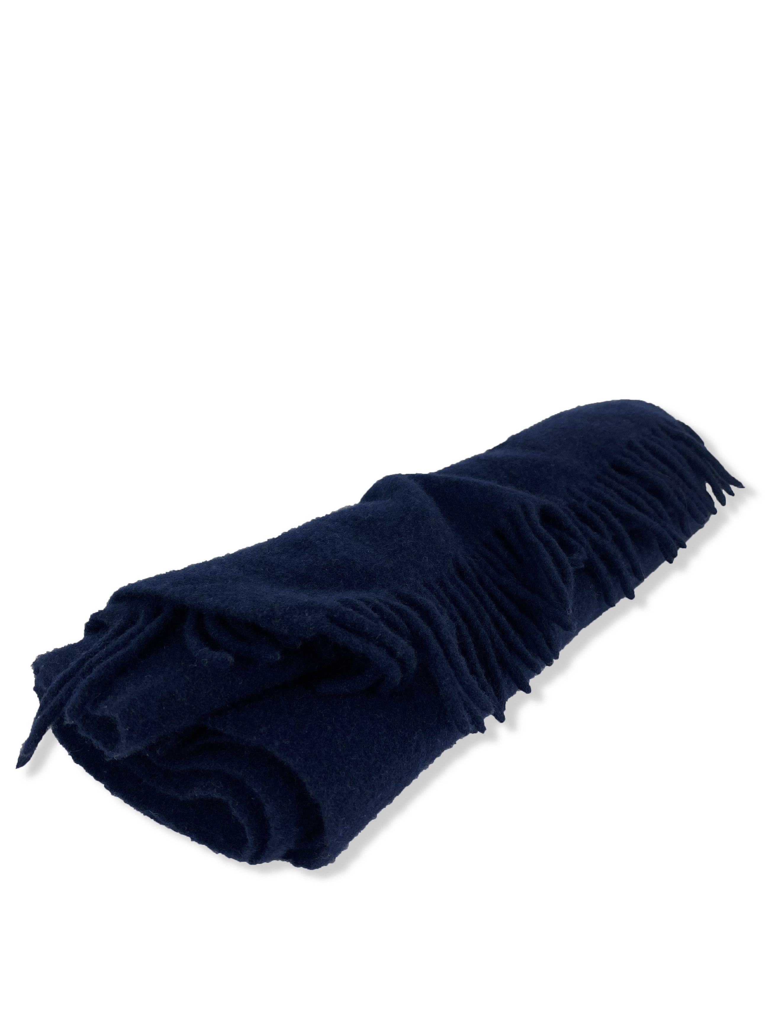 Moschino Vintage MOSCHINO CHEAPANDCHIC Navy Wool Scarf M383 Size ONE SIZE - 5 Thumbnail