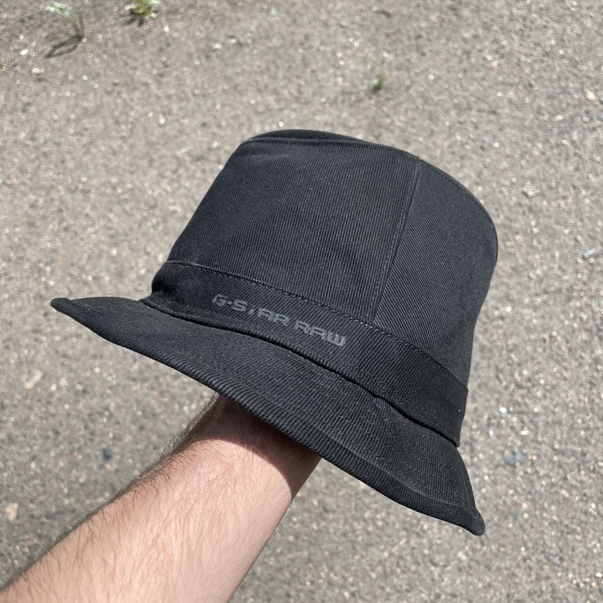 Vintage Vintage G Star Raw Black Bucket Hat Streetwear Y2K Baggy OS Size ONE SIZE - 2 Thumbnail