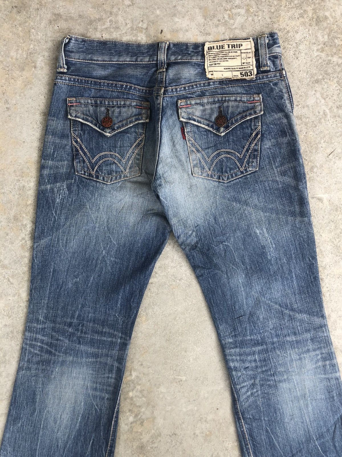 Edwin Edwin 503 Flared Jeans Distressed Jeans Size US 32 / EU 48 - 8 Thumbnail