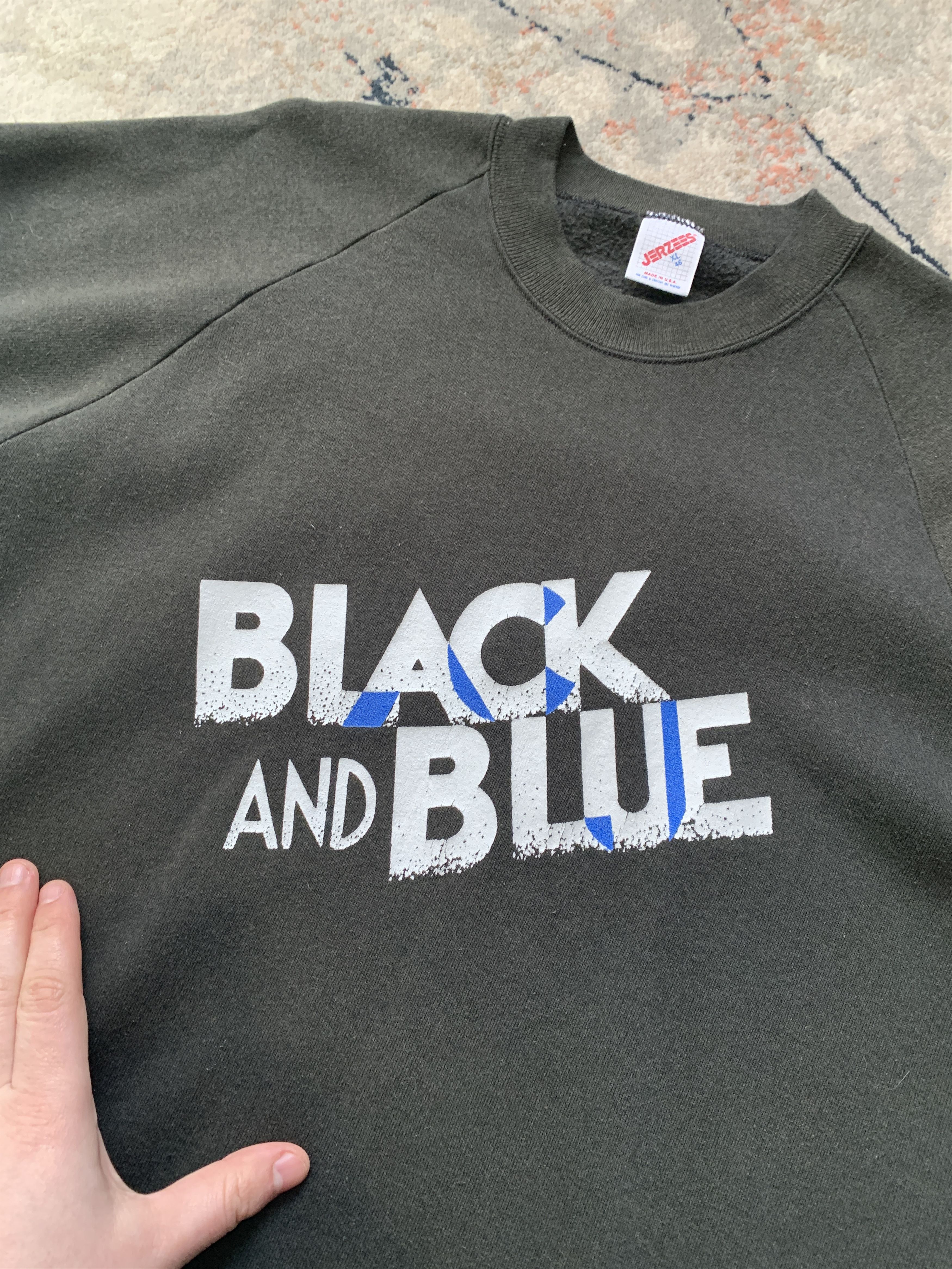 Other Black And Blue Vintage Jerzees Made In USA Sweatshirt Size US L / EU 52-54 / 3 - 3 Thumbnail