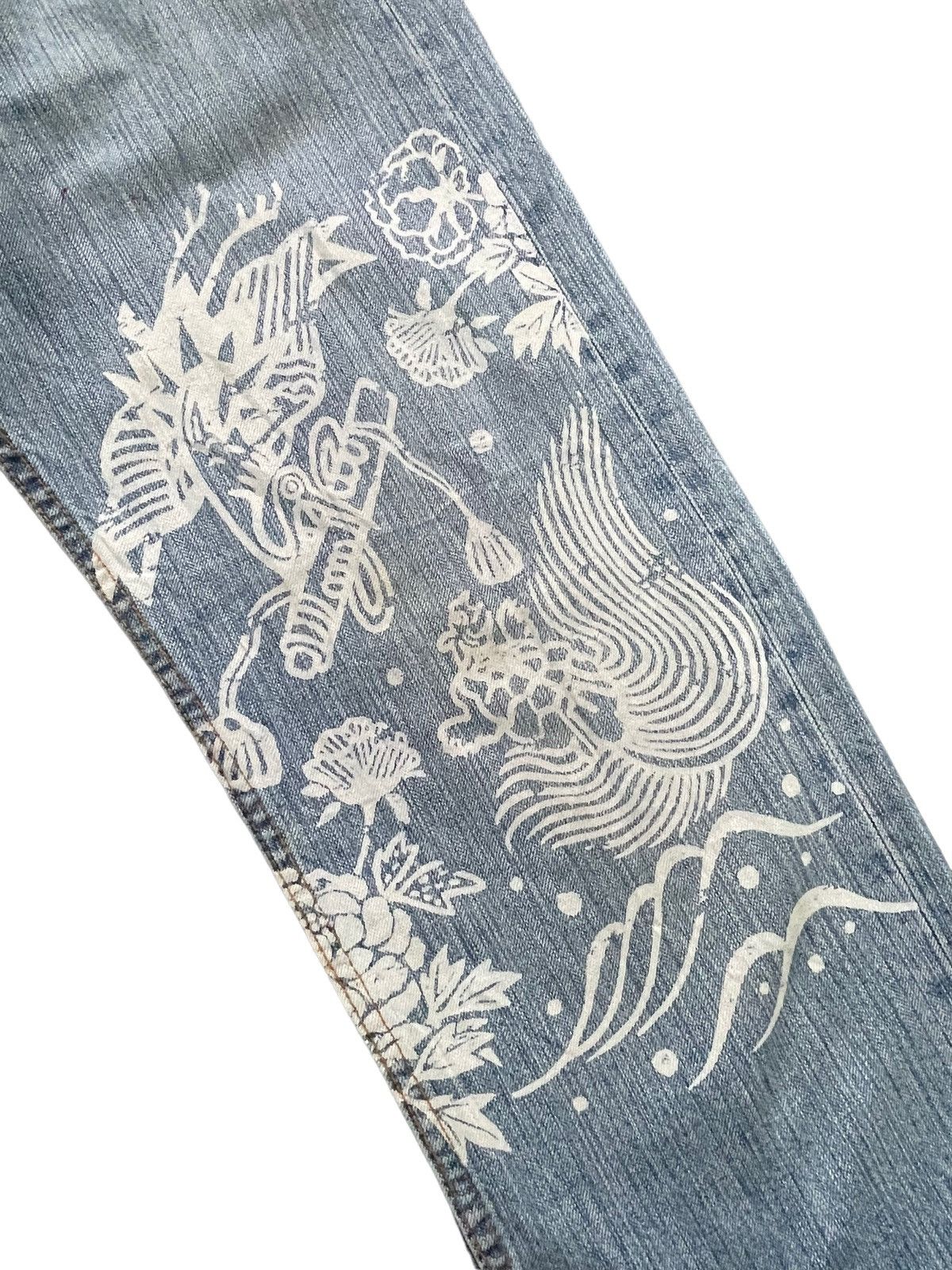 Japanese Brand Baden Rework Printed Jeans Size US 29 - 5 Thumbnail