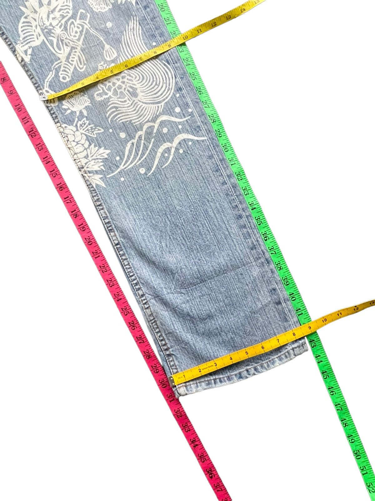 Japanese Brand Baden Rework Printed Jeans Size US 29 - 16 Thumbnail