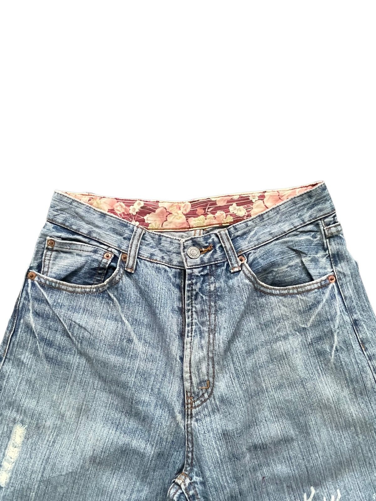 Japanese Brand Baden Rework Printed Jeans Size US 29 - 7 Thumbnail