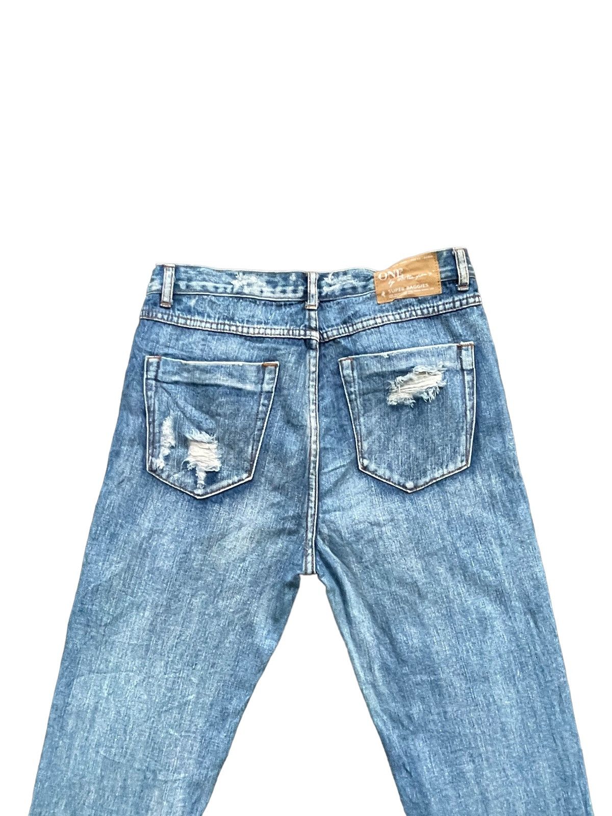 Japanese Brand One by One Tea Spoon Distresed Jeans Size 31" - 8 Thumbnail