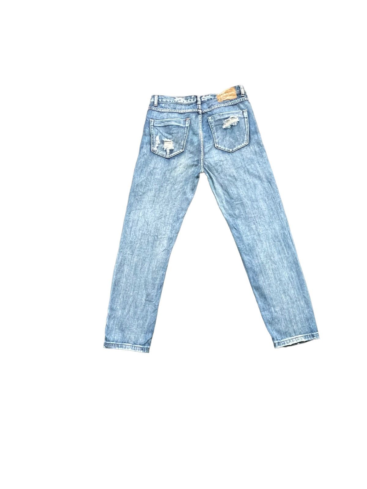 Japanese Brand One by One Tea Spoon Distresed Jeans Size 31" - 7 Thumbnail