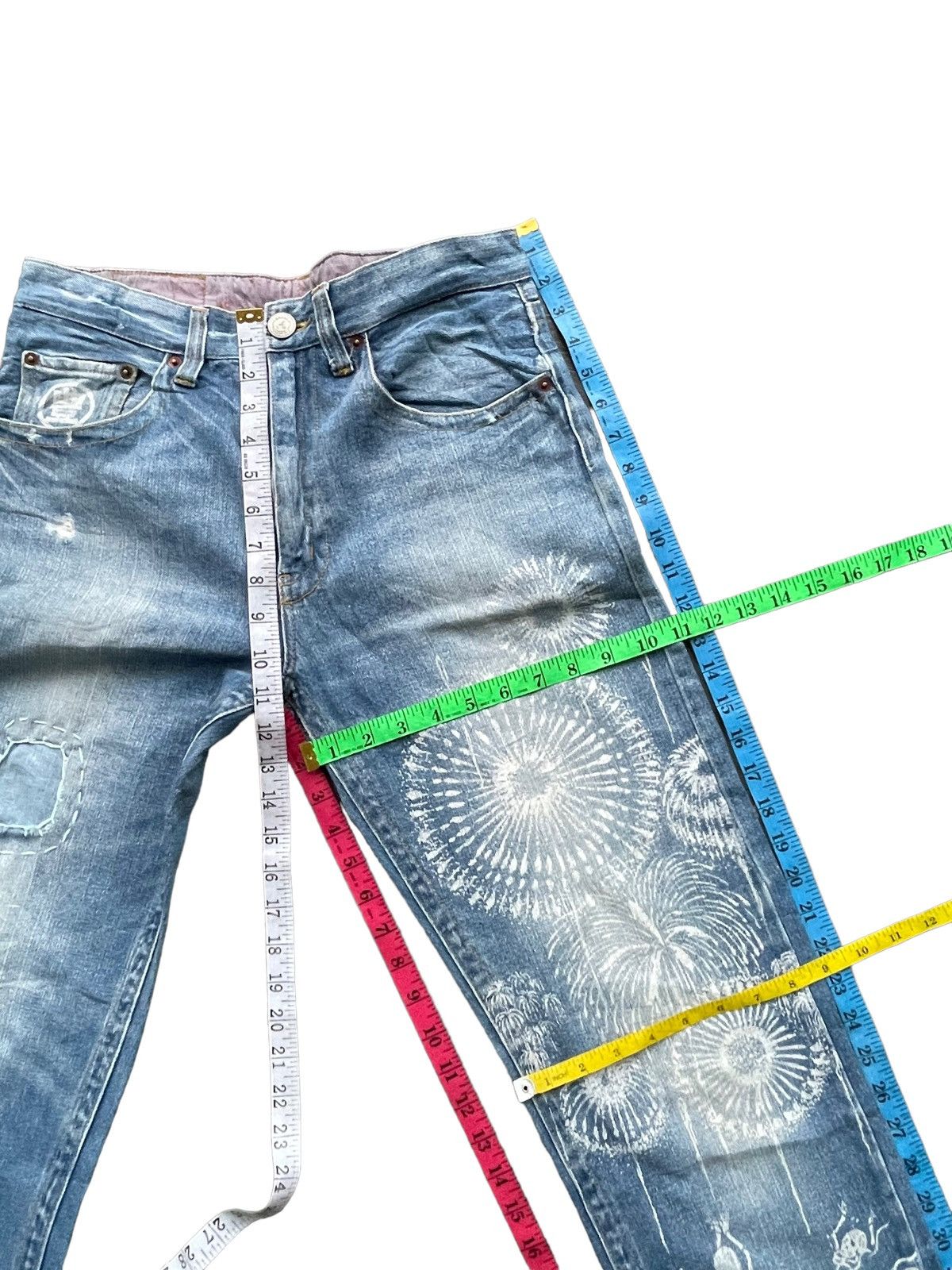 Japanese Brand Baden Printed Distresed Jeans Size US 32 / EU 48 - 18 Thumbnail