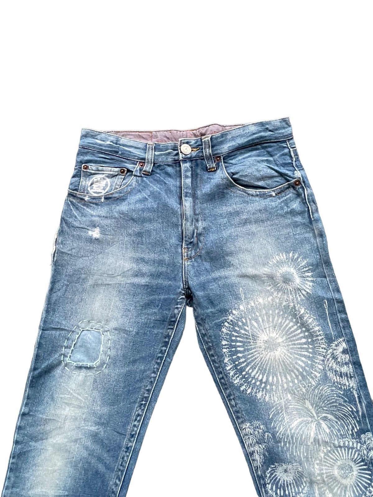 Japanese Brand Baden Printed Distresed Jeans Size US 32 / EU 48 - 5 Thumbnail