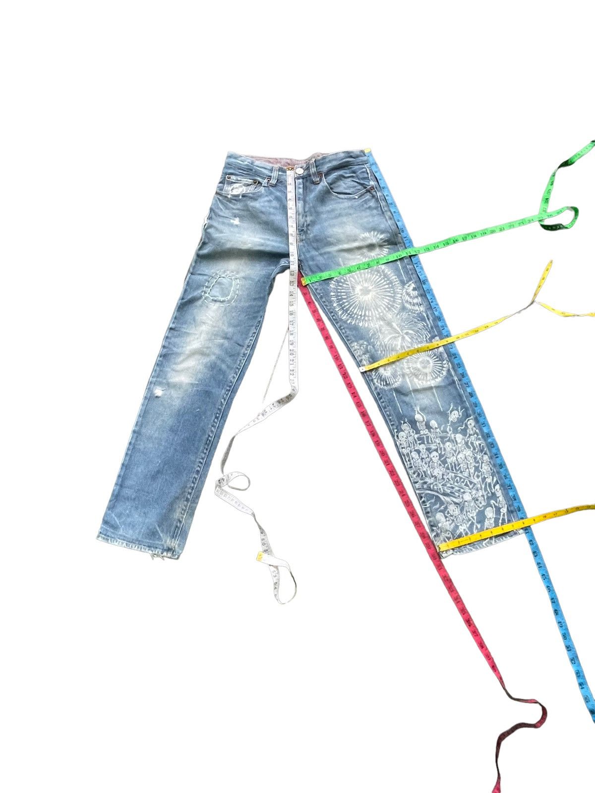Japanese Brand Baden Printed Distresed Jeans Size US 32 / EU 48 - 15 Thumbnail