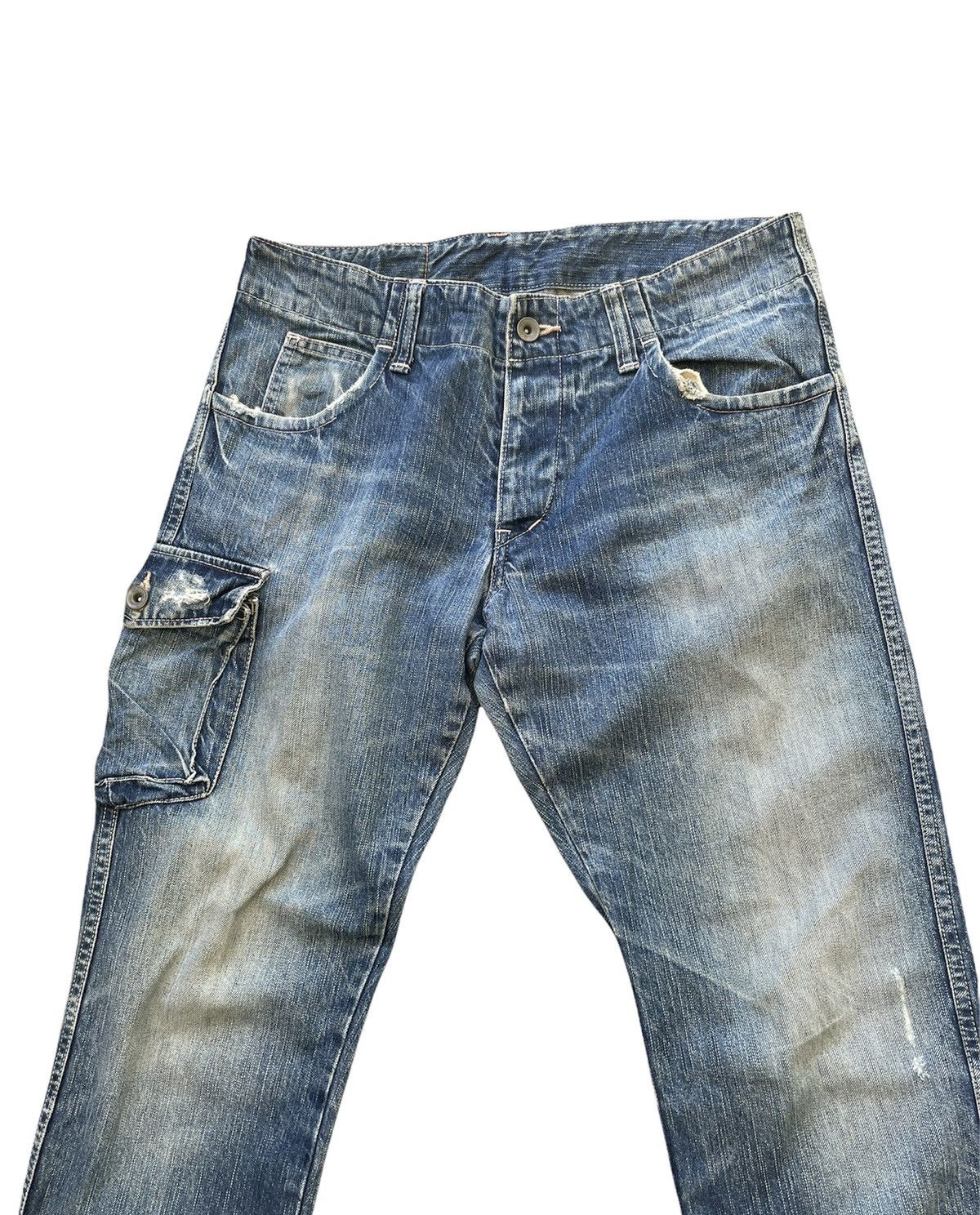 If Six Was Nine Vintage Johnbull 5 pocket Aging Faded Wash Denim Size US 32 / EU 48 - 3 Thumbnail