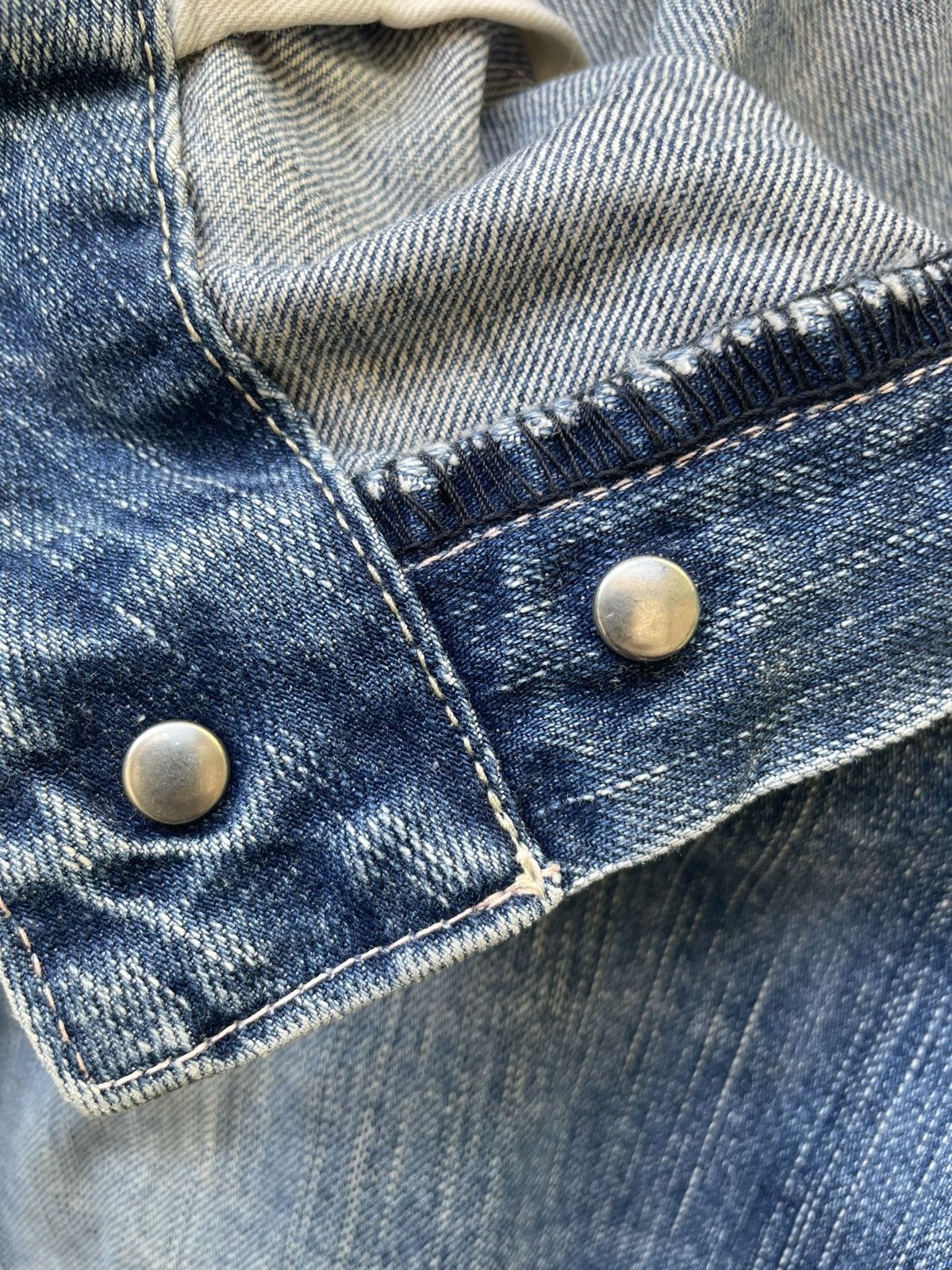 If Six Was Nine Vintage Johnbull 5 pocket Aging Faded Wash Denim Size US 32 / EU 48 - 15 Thumbnail