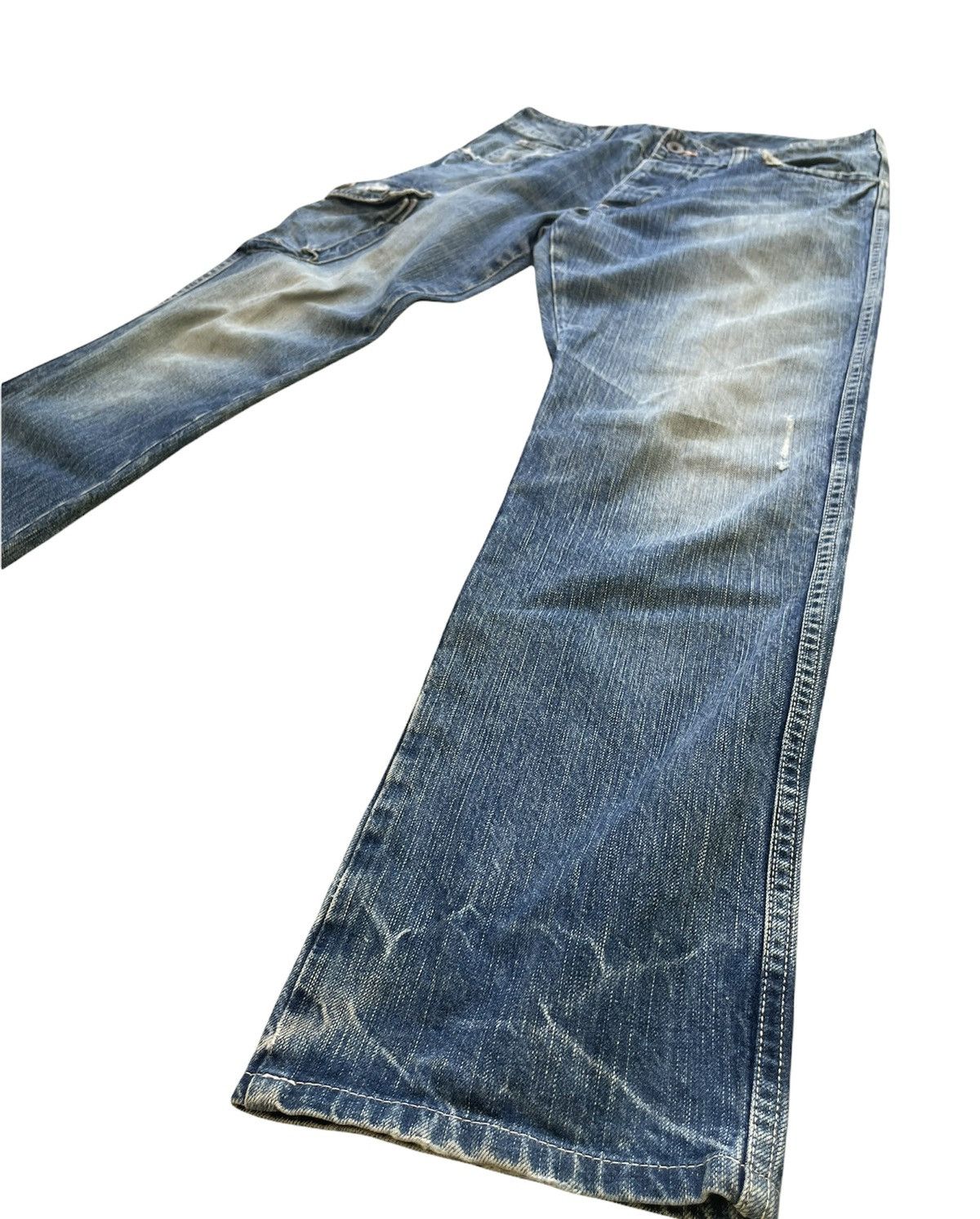 If Six Was Nine Vintage Johnbull 5 pocket Aging Faded Wash Denim Size US 32 / EU 48 - 2 Thumbnail