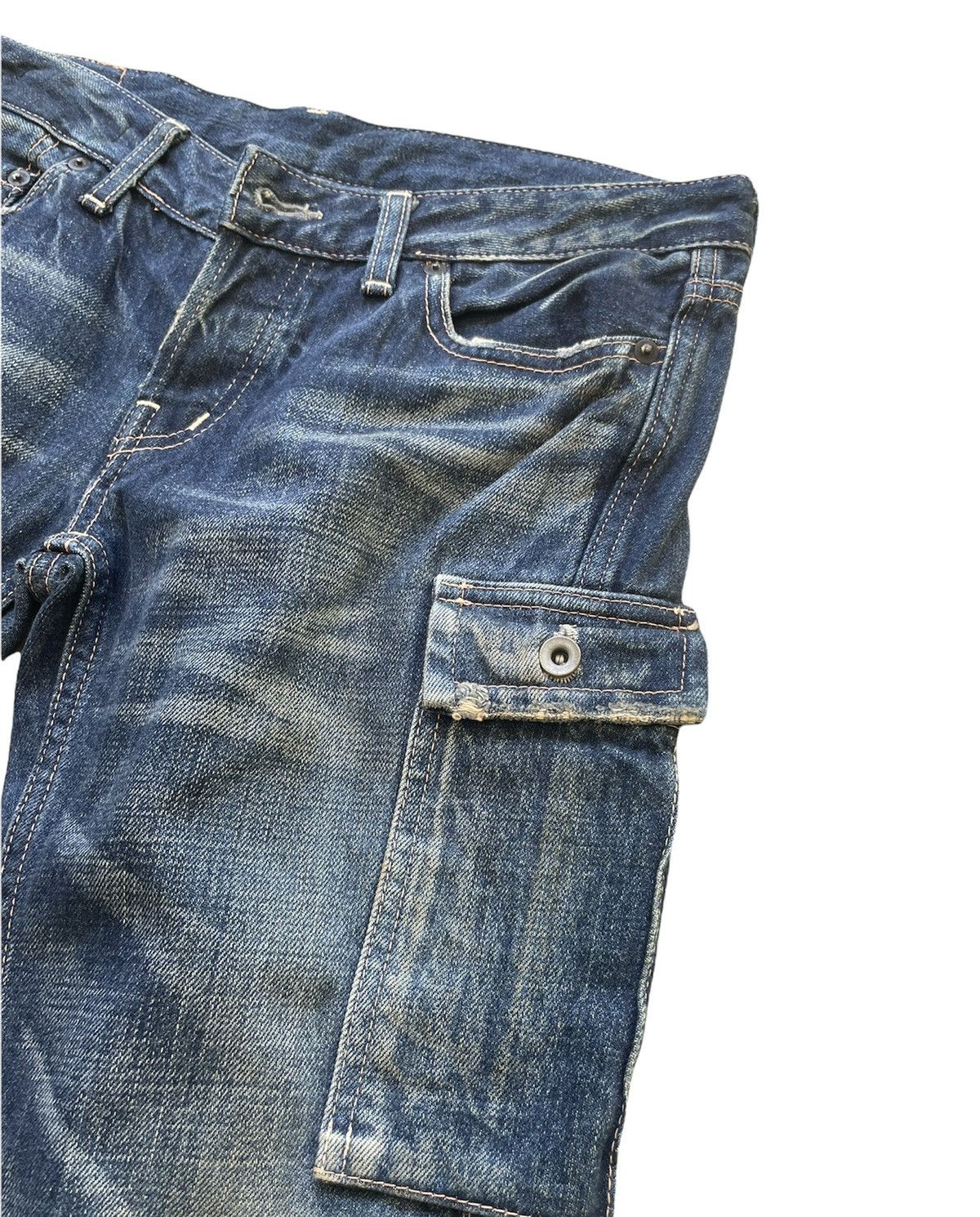 If Six Was Nine Vintage Johnbull 7 pocket Aging Faded Wash Size US 31 - 5 Thumbnail