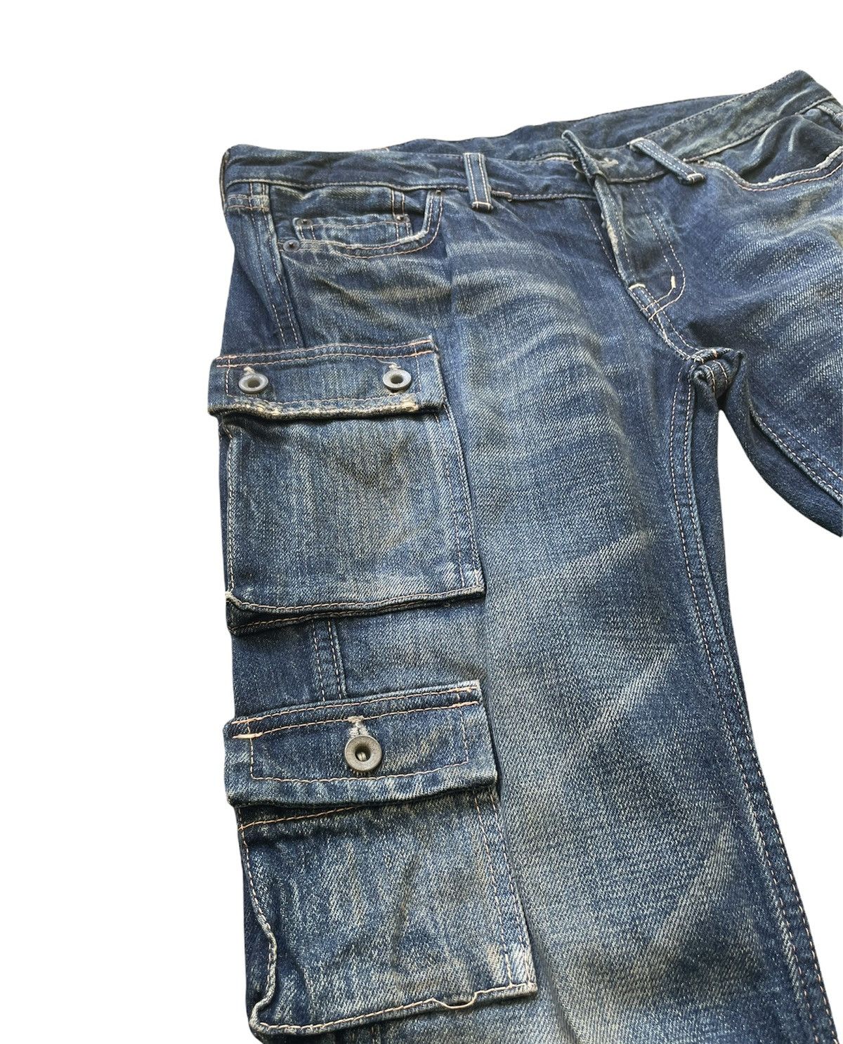 If Six Was Nine Vintage Johnbull 7 pocket Aging Faded Wash Size US 31 - 4 Thumbnail