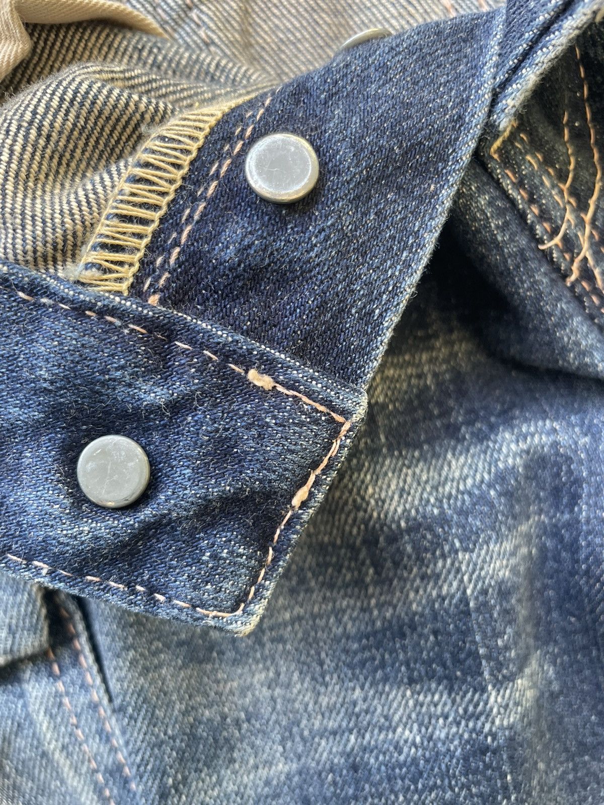 If Six Was Nine Vintage Johnbull 7 pocket Aging Faded Wash Size US 31 - 12 Thumbnail