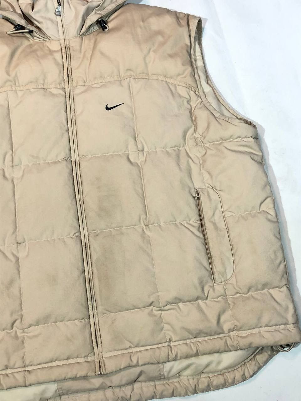 Nike × Vintage Vintage Nike Puffer Vest Beige Size US XL / EU 56 / 4 - 7 Thumbnail