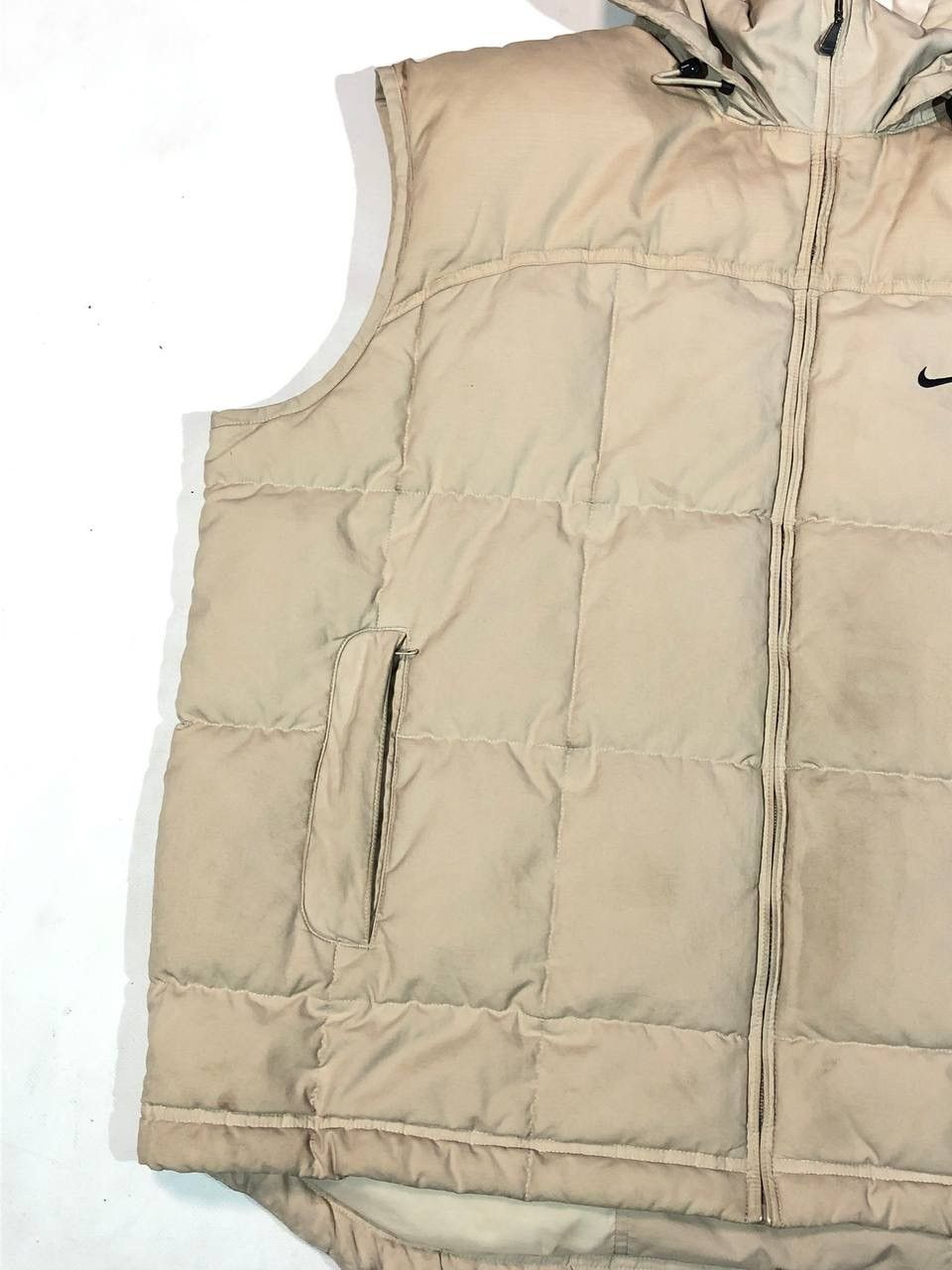 Nike × Vintage Vintage Nike Puffer Vest Beige Size US XL / EU 56 / 4 - 6 Thumbnail