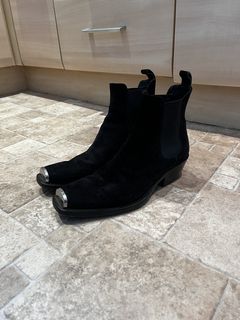 Calvin klein boots metal on sale toe