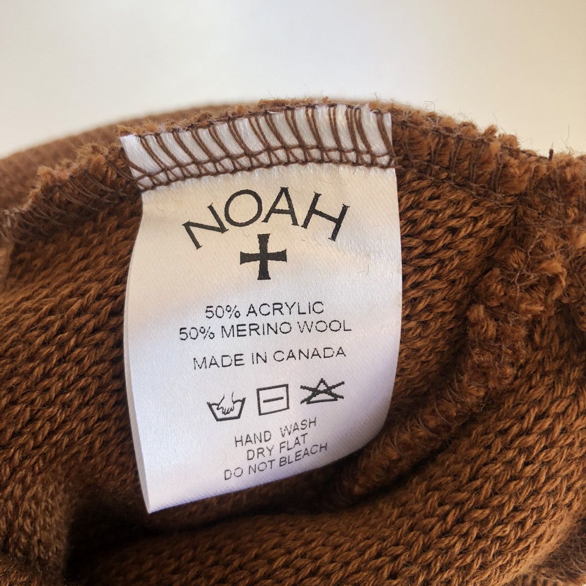 Noah Merino Jacquard Floral Beanie BROWN Size ONE SIZE - 3 Thumbnail