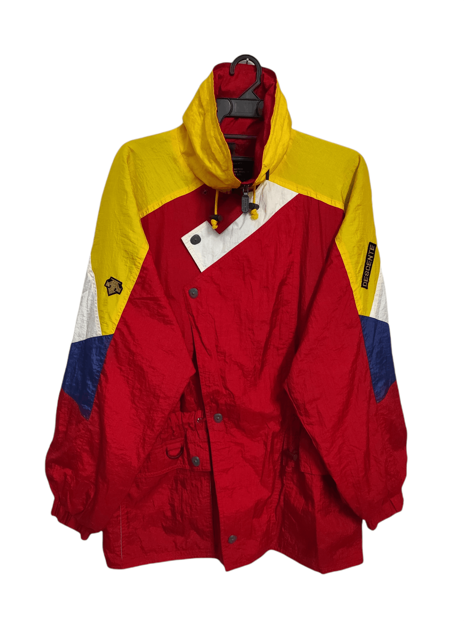 image of Descente x Racing Vintage Official Supplier Man Spain Ski Team Ski Jacket in White/Yellow/Red (Size