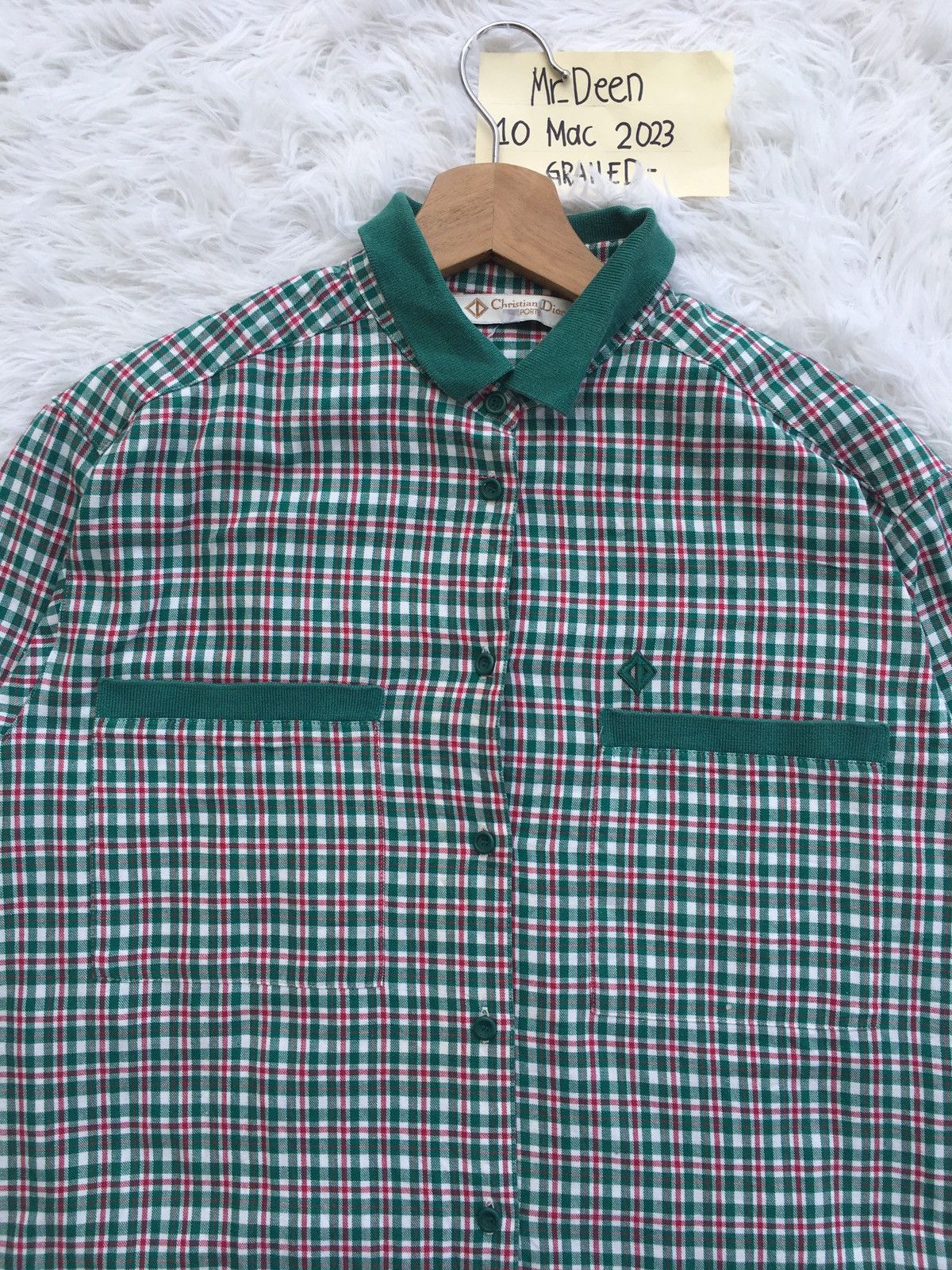Christian Dior Monsieur Rare Vintage Christian Dior Checkered Longsleeve Shirt Size US L / EU 52-54 / 3 - 1 Thumbnail