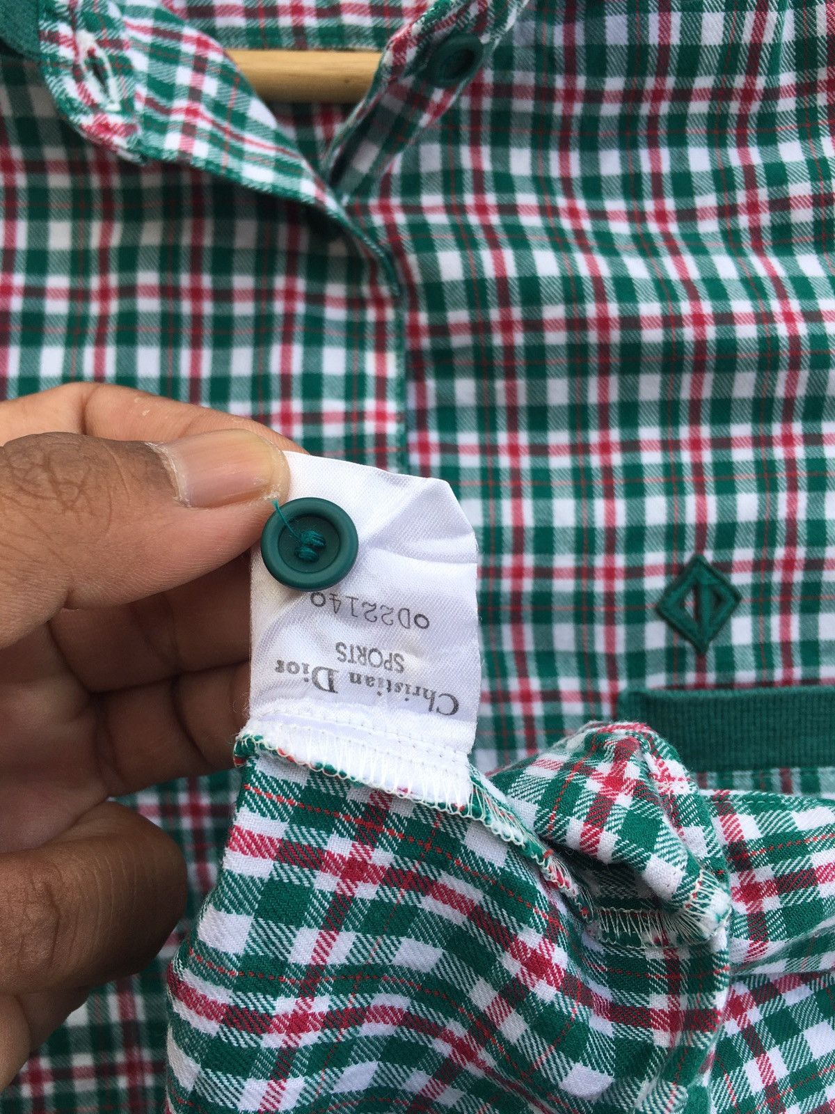 Christian Dior Monsieur Rare Vintage Christian Dior Checkered Longsleeve Shirt Size US L / EU 52-54 / 3 - 11 Thumbnail