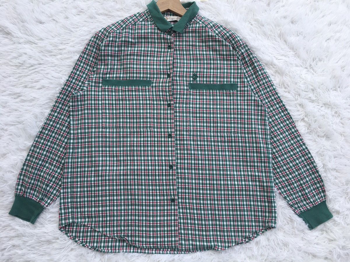 Christian Dior Monsieur Rare Vintage Christian Dior Checkered Longsleeve Shirt Size US L / EU 52-54 / 3 - 6 Thumbnail