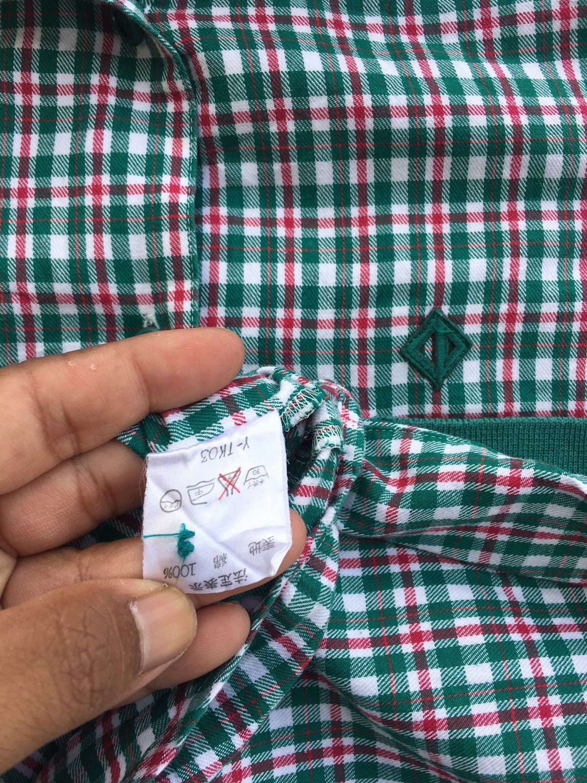 Christian Dior Monsieur Rare Vintage Christian Dior Checkered Longsleeve Shirt Size US L / EU 52-54 / 3 - 12 Thumbnail