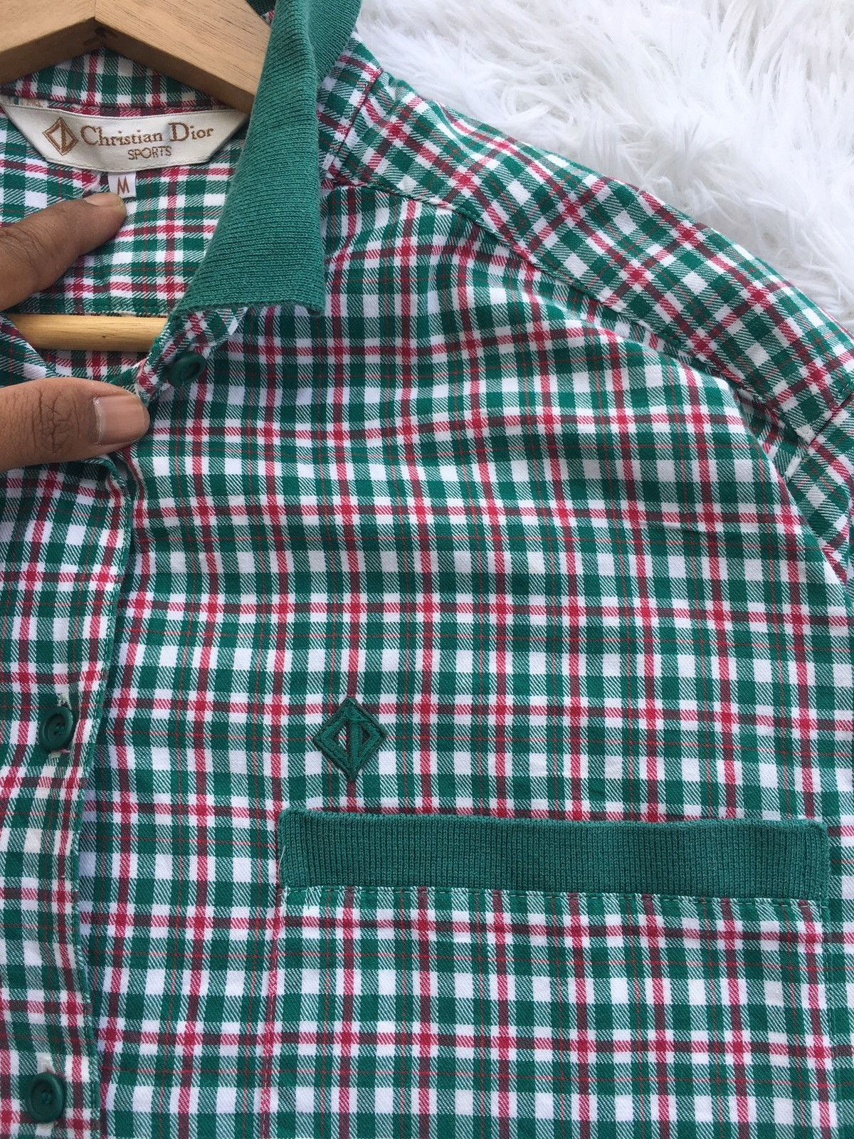 Christian Dior Monsieur Rare Vintage Christian Dior Checkered Longsleeve Shirt Size US L / EU 52-54 / 3 - 9 Thumbnail