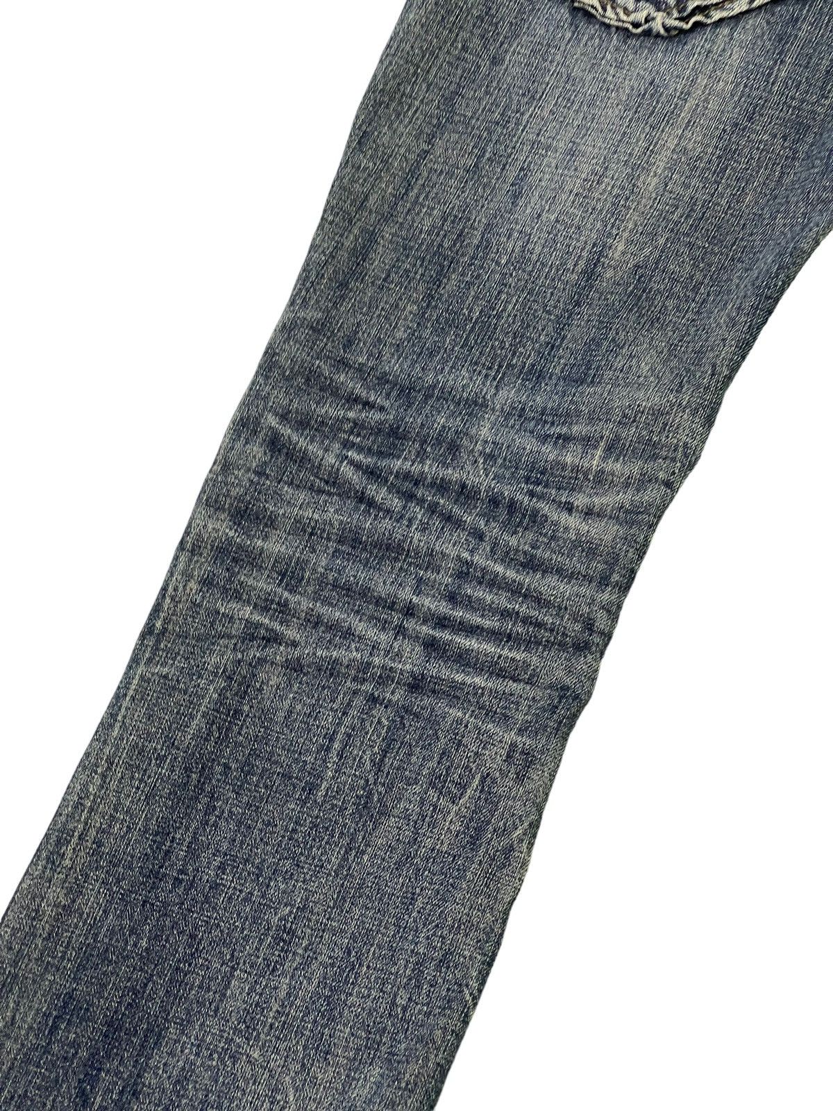 Japanese Brand Flare Jeans Russ.k Distress Denim Clawmark Boot Cut 1🟦 Size US 31 - 18 Thumbnail