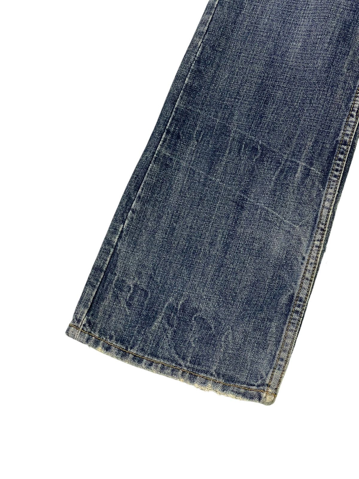 Japanese Brand Flare Jeans Russ.k Distress Denim Clawmark Boot Cut 1🟦 Size US 31 - 5 Thumbnail
