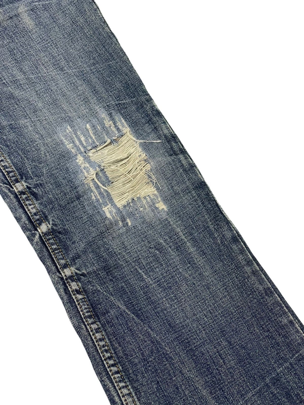 Japanese Brand Flare Jeans Russ.k Distress Denim Clawmark Boot Cut 1🟦 Size US 31 - 7 Thumbnail