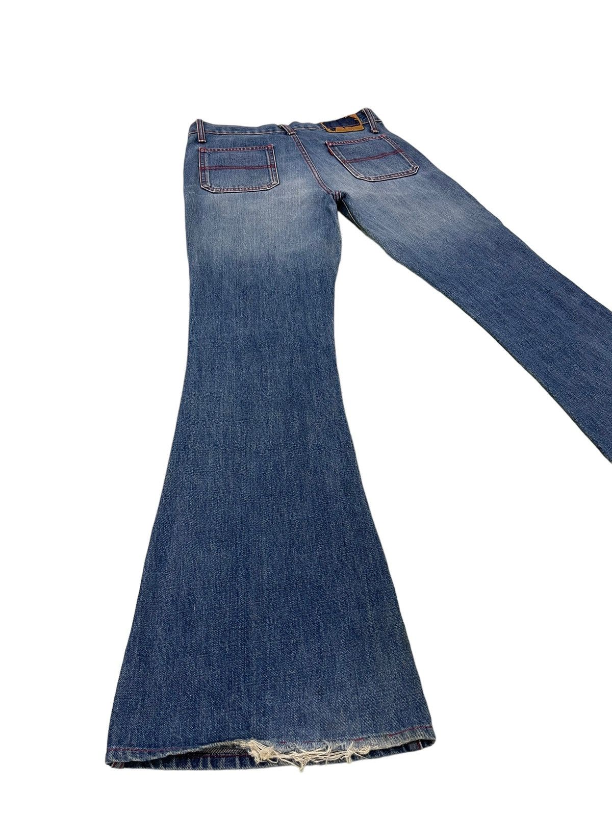 Big John Flare Jeans Vtg Big John Distress Denim Bell Bottom 1🟦 Size US 31 - 12 Thumbnail