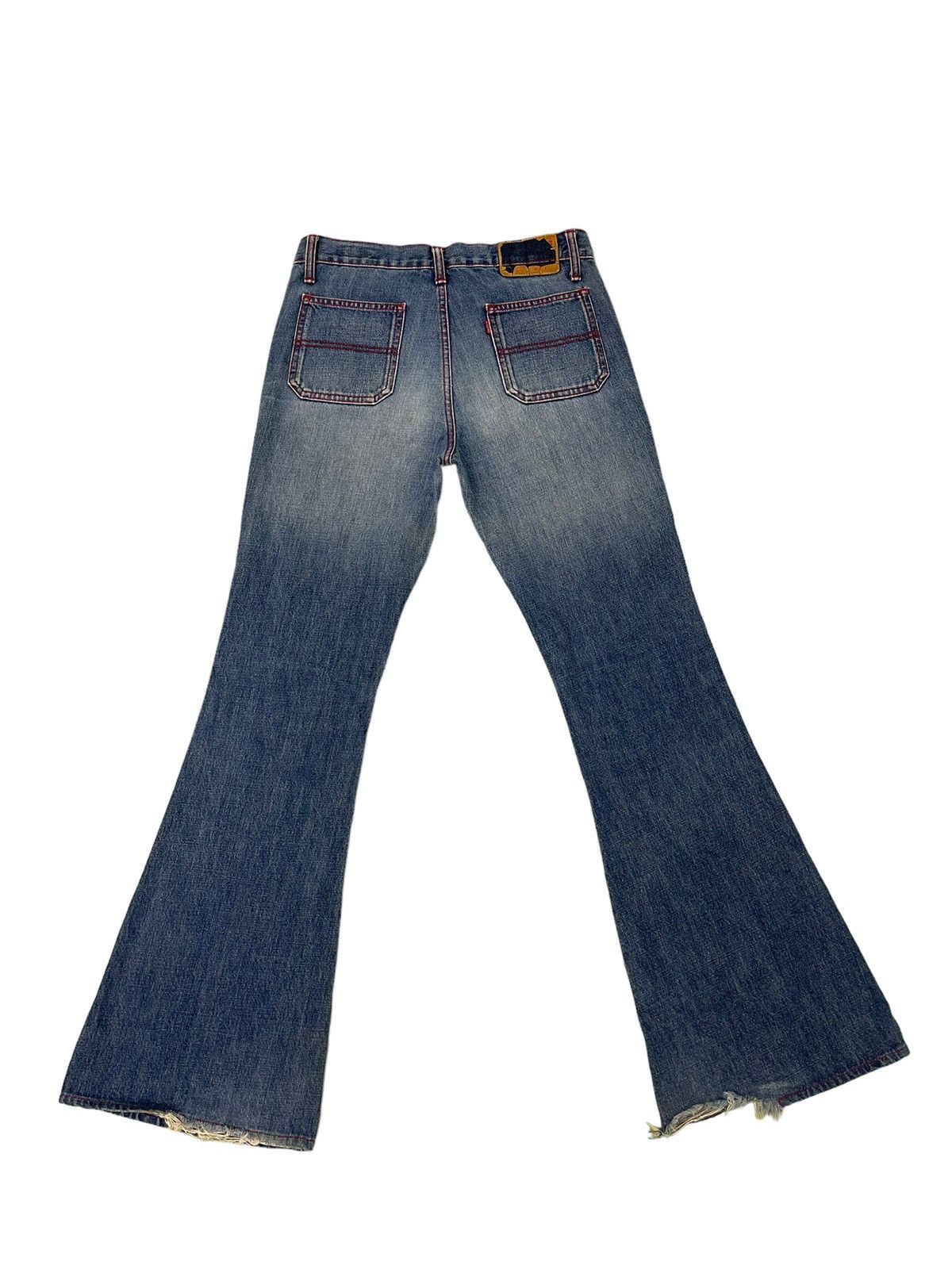 Big John Flare Jeans Vtg Big John Distress Denim Bell Bottom 1🟦 Size US 31 - 11 Thumbnail