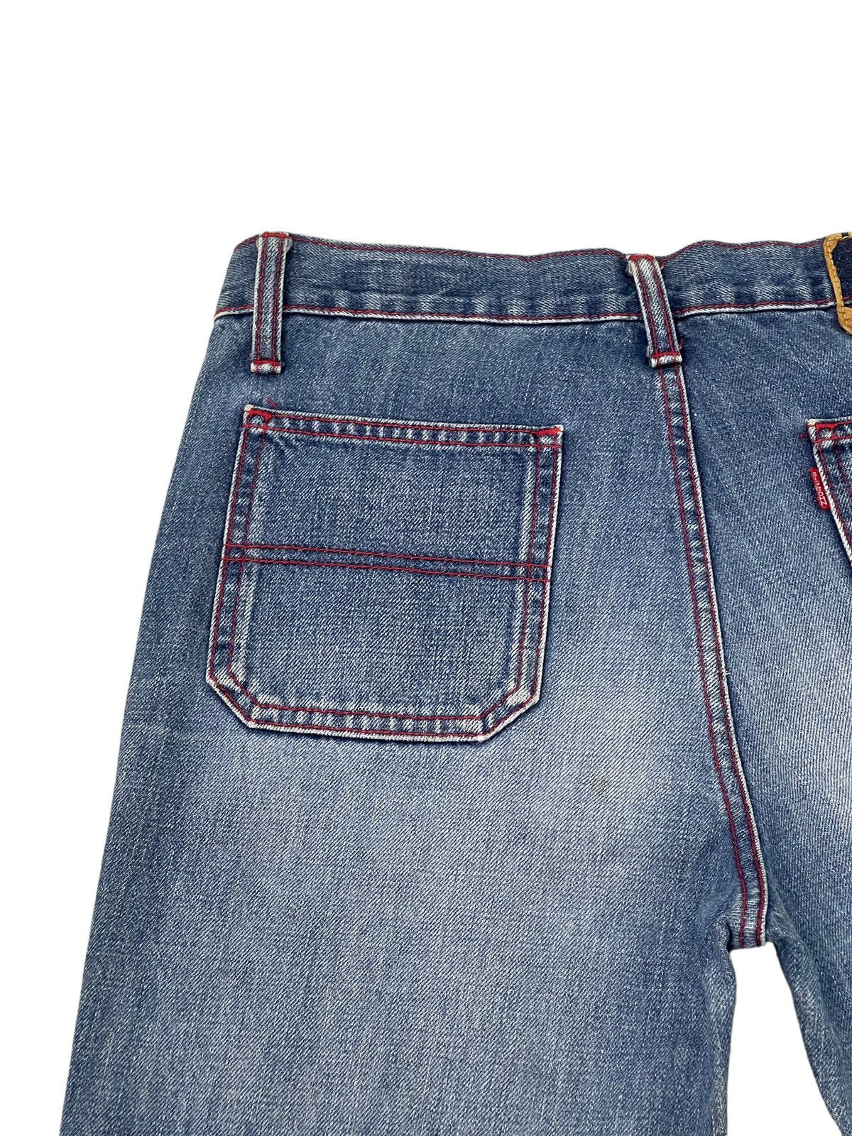 Big John Flare Jeans Vtg Big John Distress Denim Bell Bottom 1🟦 Size US 31 - 18 Thumbnail
