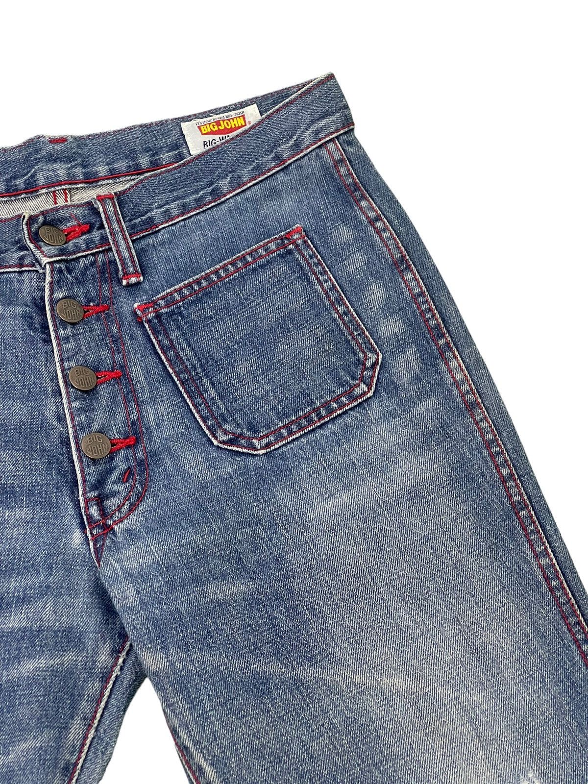Big John Flare Jeans Vtg Big John Distress Denim Bell Bottom 1🟦 Size US 31 - 9 Thumbnail