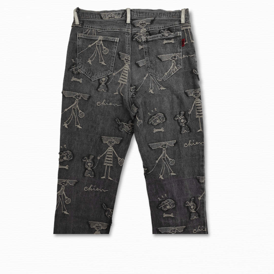 Japanese Brand OLLEBOREBLA Embossed embroidered stretch denim pants Size 27" / US 4 / IT 40 - 12 Thumbnail