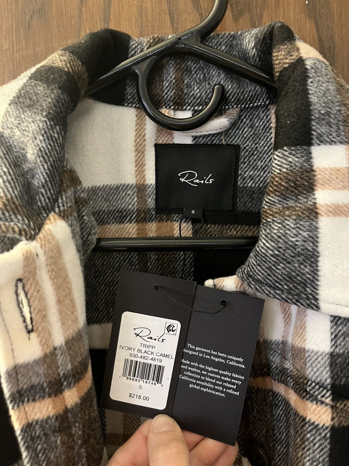 Rails Ivory Black Camel Overcoat