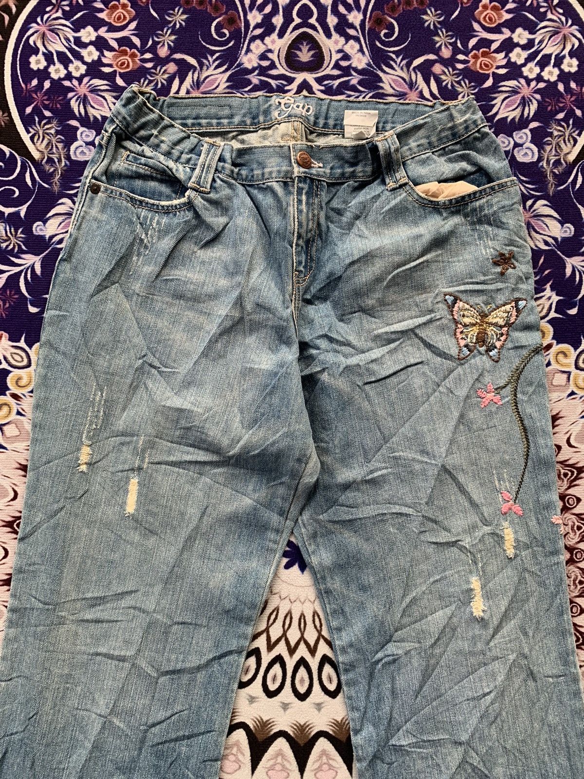 Gap Vintage Flare GAP Distressed Jeans Size 30" / US 8 / IT 44 - 2 Thumbnail